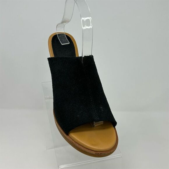 Kork-Ease Women's Black Suede Block Heel Mule Sandals Size 9M Casual Summer - Picture 2 of 14